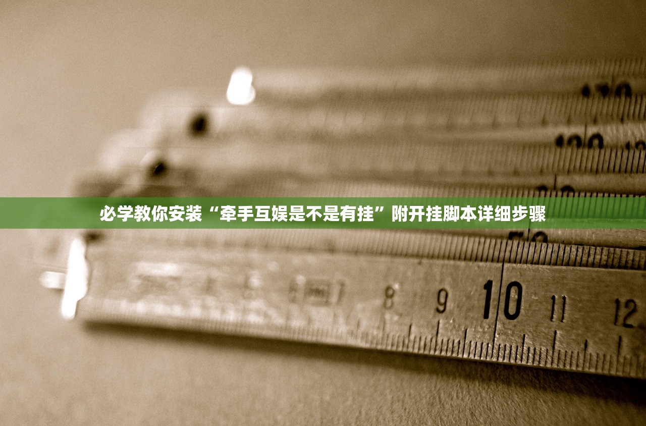 必学教你安装“牵手互娱是不是有挂”附开挂脚本详细步骤