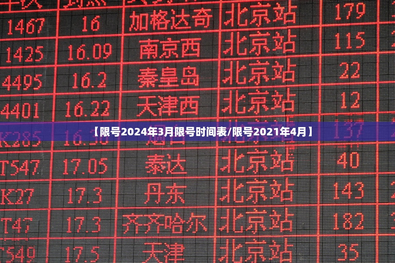 【限号2024年3月限号时间表/限号2021年4月】